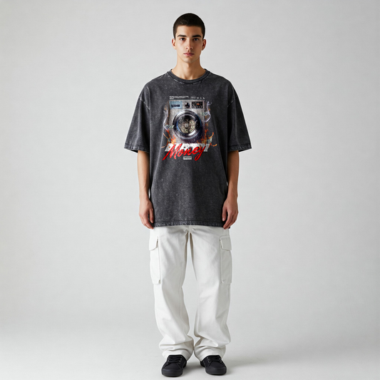 MONEY ACID WASH OVERSIZED TSHIRT