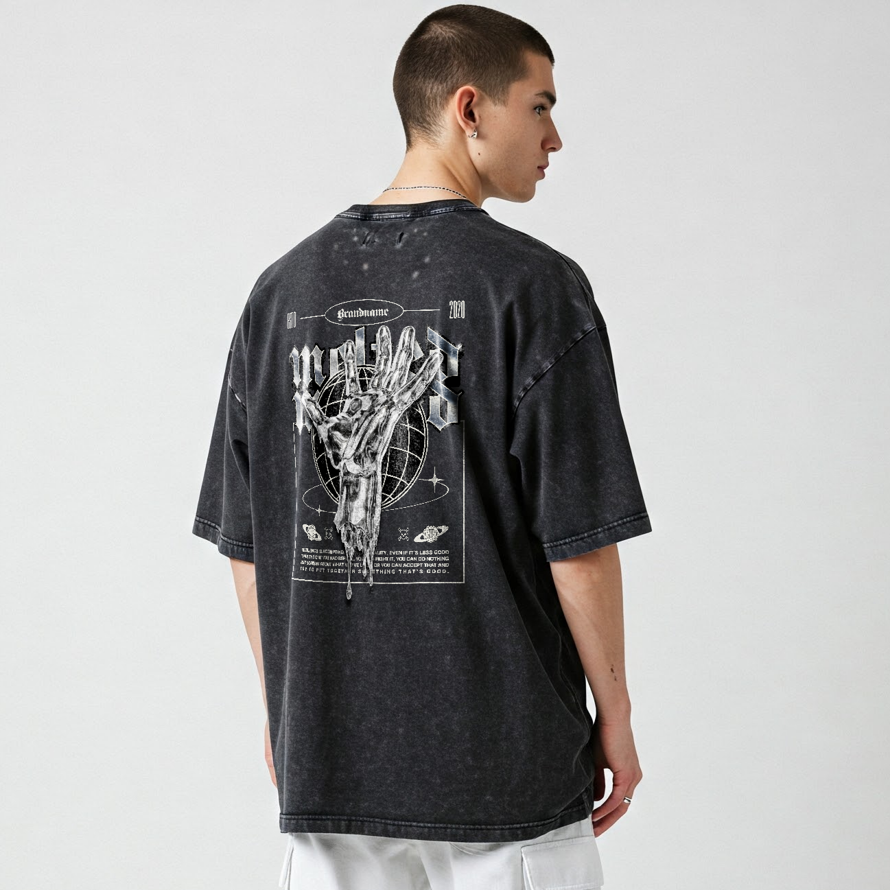 ACID WASH MONEY OVERSIZED TSHIRT